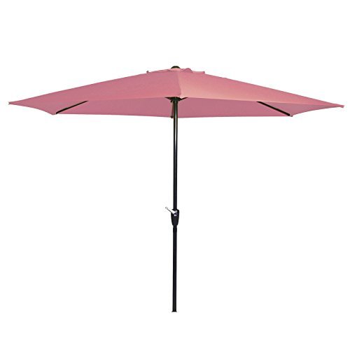 IMC Sonnenschirm-Set pink halbrund mit Ständer Schirmständer Fuß Kurbel günstig 