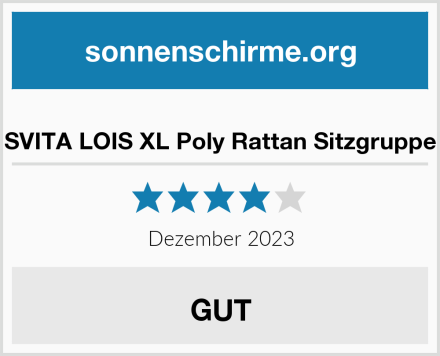  SVITA LOIS XL Poly Rattan Sitzgruppe Test