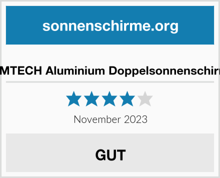  XMTECH Aluminium Doppelsonnenschirm Test