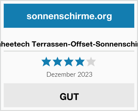  Yaheetech Terrassen-Offset-Sonnenschirm Test