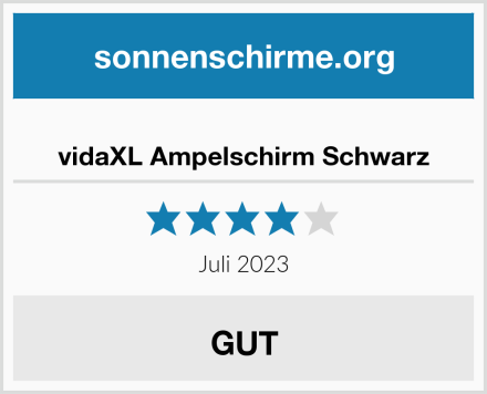  vidaXL Ampelschirm Schwarz Test