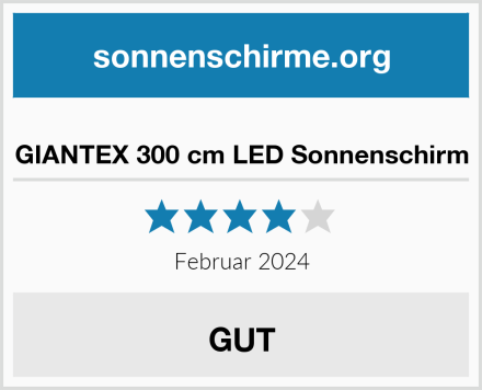  GIANTEX 300 cm LED Sonnenschirm Test