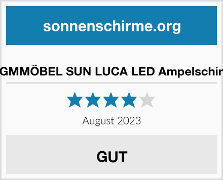  GGMMÖBEL SUN LUCA LED Ampelschirm Test