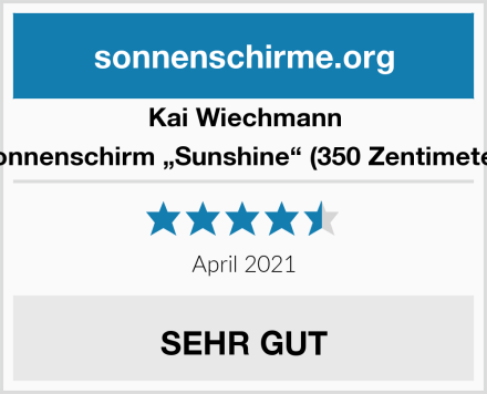 Kai Wiechmann Sonnenschirm „Sunshine“ (350 Zentimeter) Test