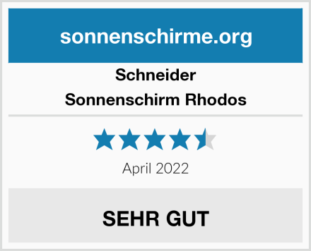 Schneider Sonnenschirm Rhodos Test