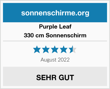 Purple Leaf 330 cm Sonnenschirm Test