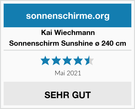 Kai Wiechmann Sonnenschirm Sunshine ø 240 cm Test