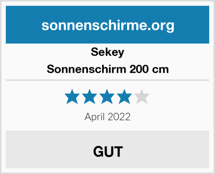 Sekey Sonnenschirm 200 cm Test