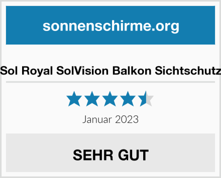  Sol Royal SolVision Balkon Sichtschutz Test