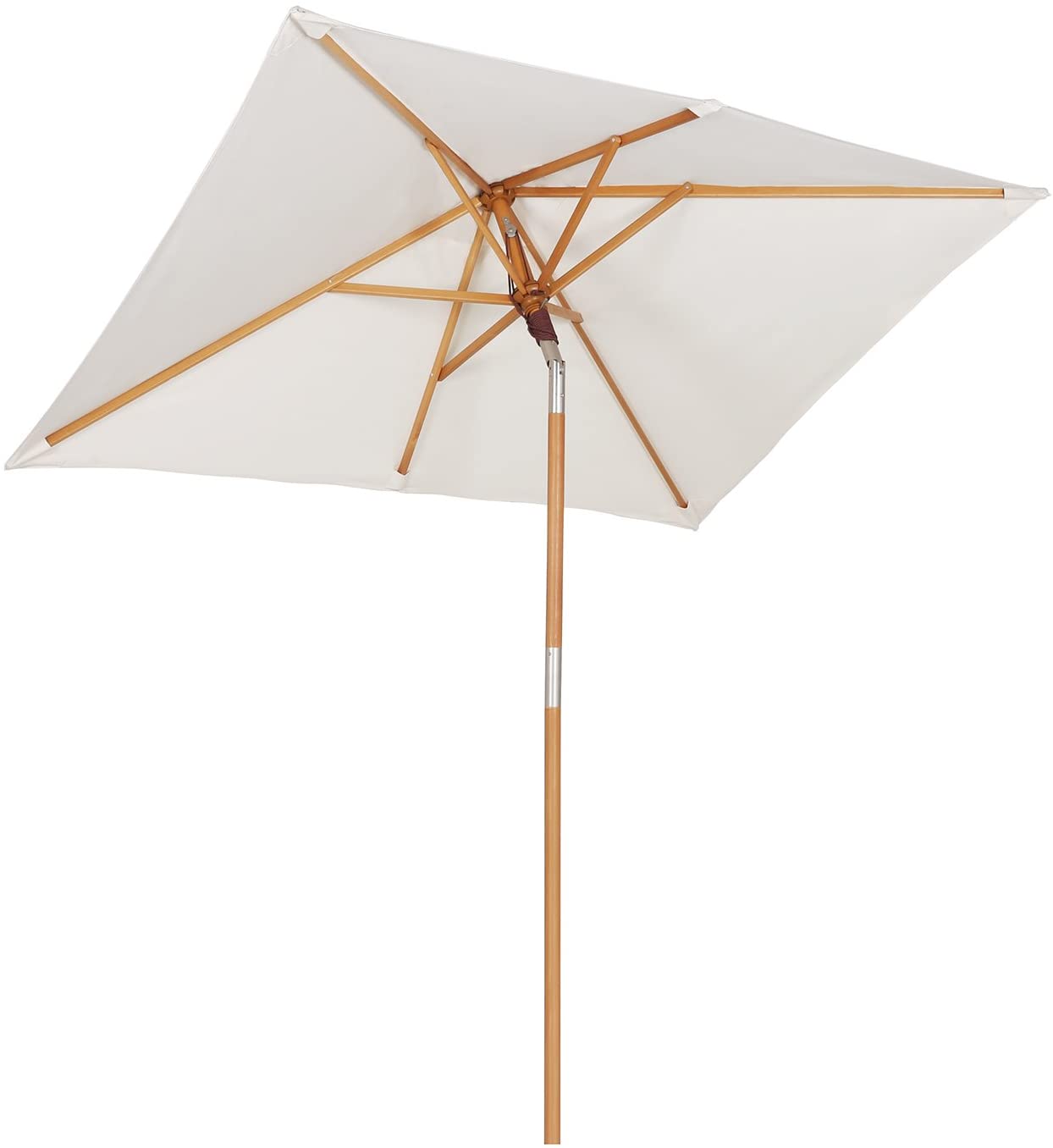 natur oder anthrazit Holz Sonnenschirm 3m Schirm Gartenschirm Marktschirm 